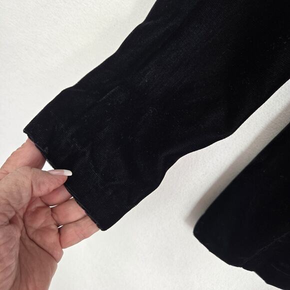 VTG Velvet Top Vtg Sz 7/8 Black Low Back Satin Bow Formal Goth M - Picture 5 of 16